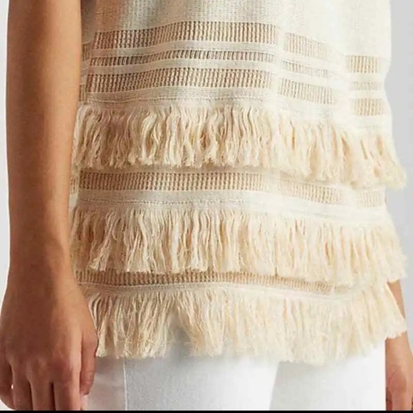 NWT Ralph Lauren Summer Fringe Top - Picture 2 of 6